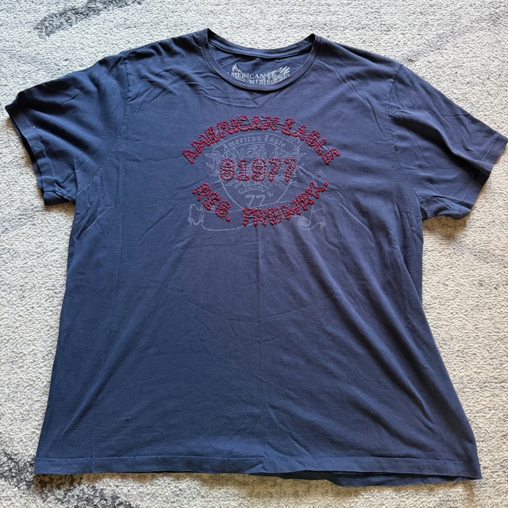 American Eagle Outfitters Vintage Single Stitch Graphic Tshirt Blue Mens XXL